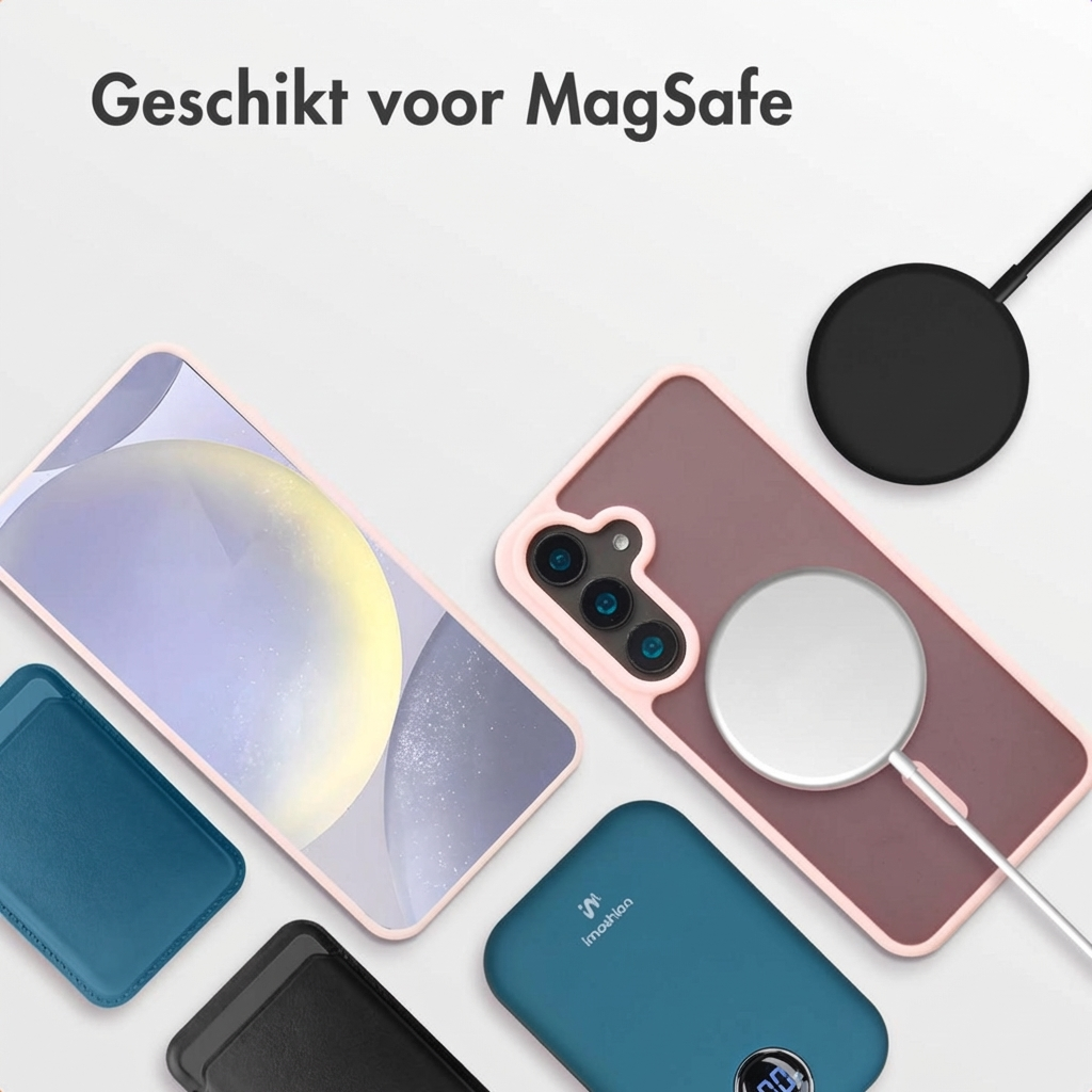 Telefoonhoesjes en opladers voor MagSafe in diverse kleuren.
