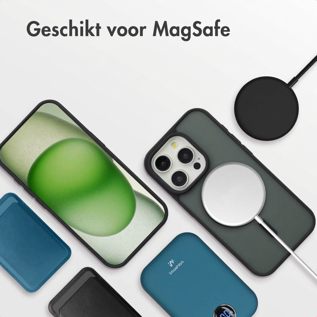 iPhone accessoires: MagSafe lader, powerbank en hoesjes.