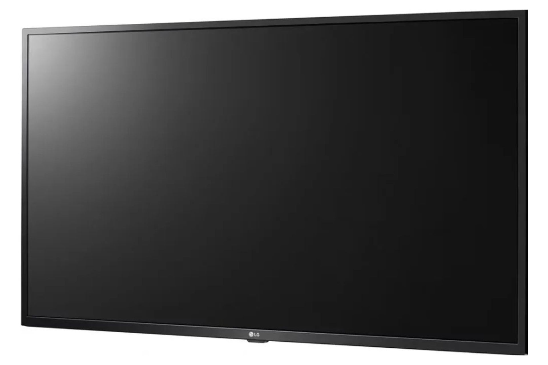 Un monitor piatto nero con logo LG sulla cornice inferiore.
