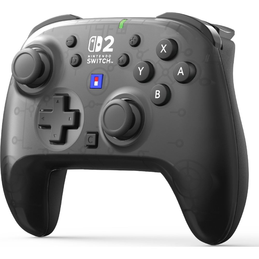 Szary kontroler Nintendo Switch Pro z przyciskami i joystickami.
