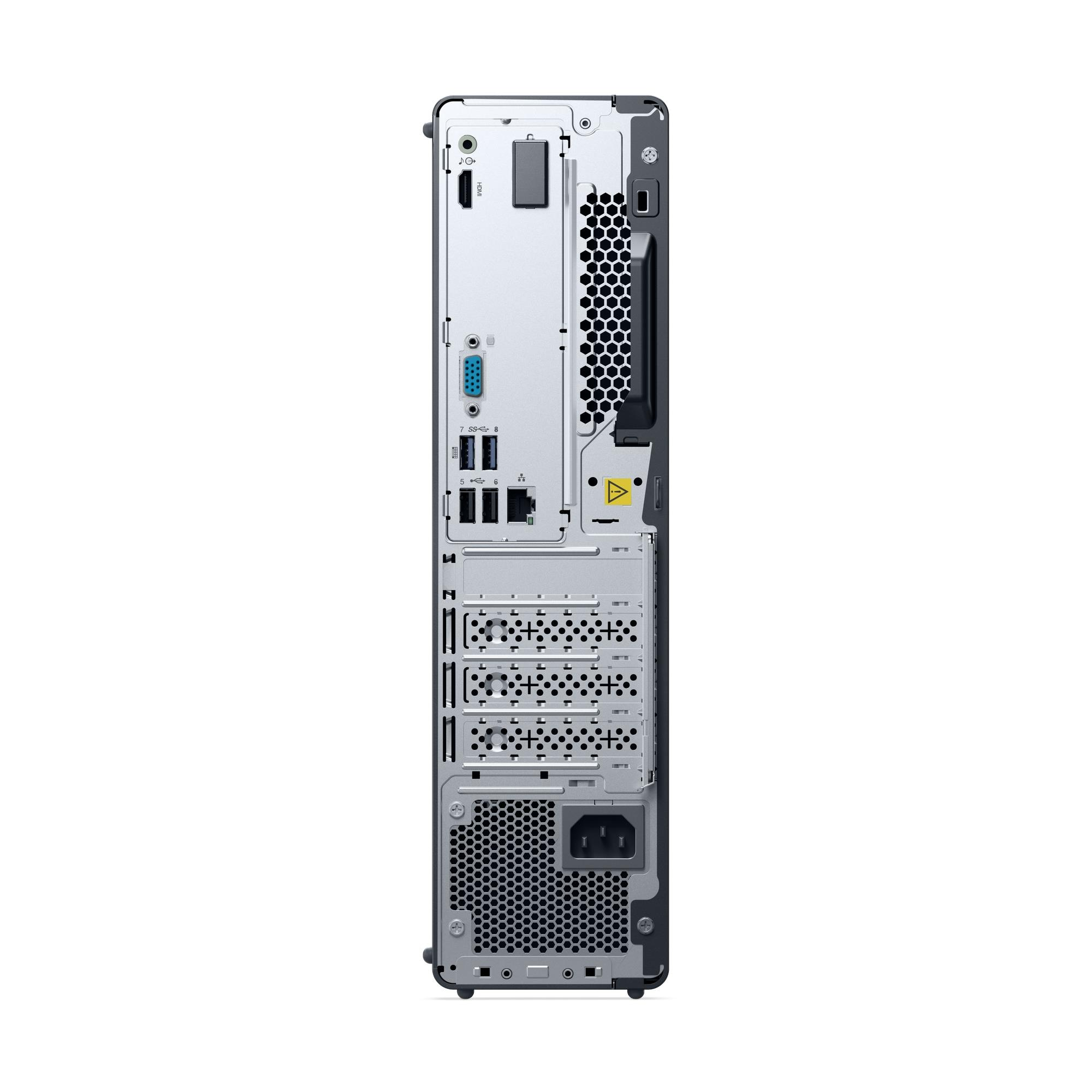 Tył komputera PC z portami HDMI, VGA, USB i złączem zasilania.