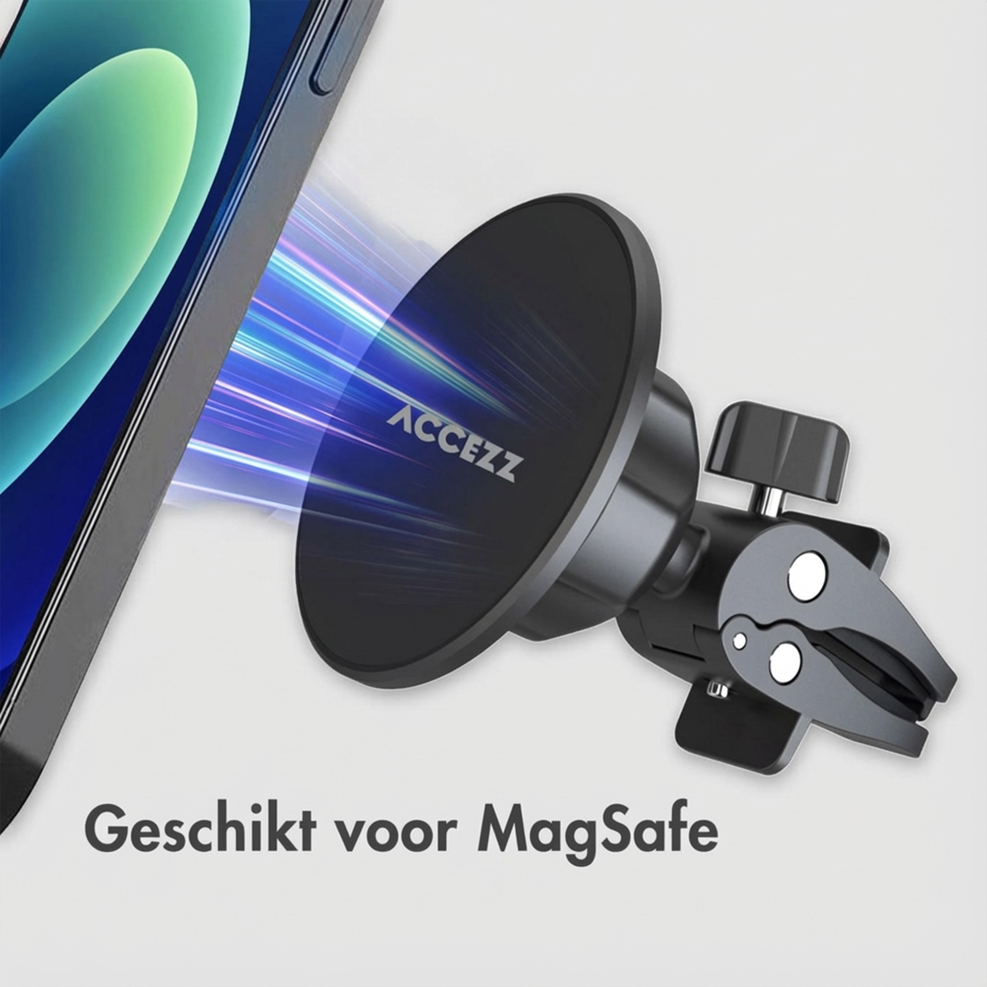 A magnetic phone holder for MagSafe.