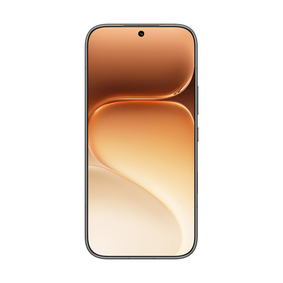 Ein Smartphone mit einem stilisierten, goldenen Hintergrund auf dem Bildschirm.