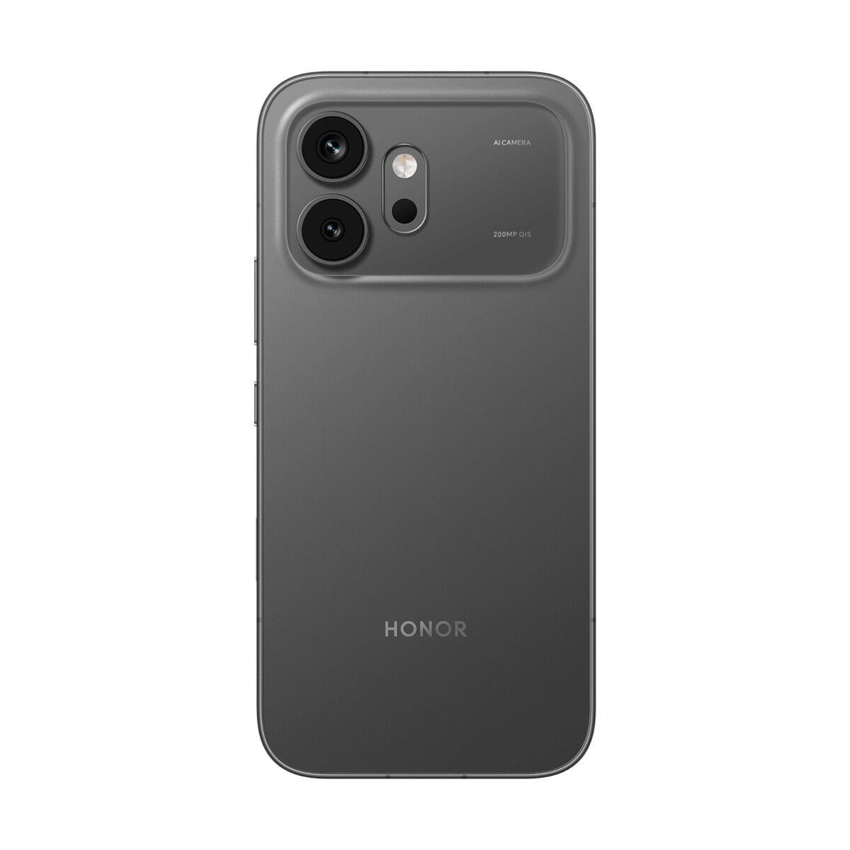Graues Honor Smartphone mit AI-Kamera und 200MP OIS.
