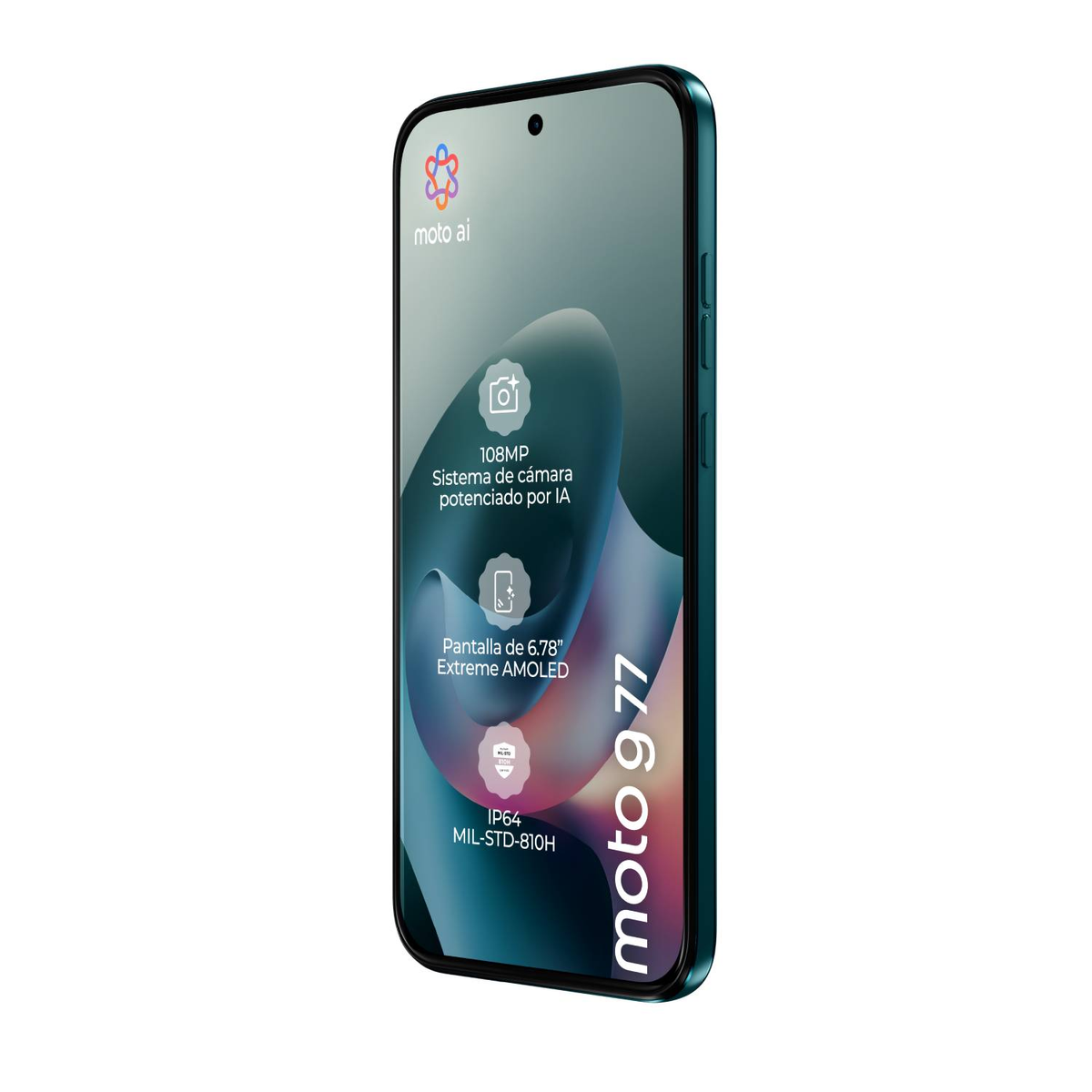 Uno smartphone Motorola Moto G 77 verde con fotocamera da 108MP e display AMOLED da 6,78".