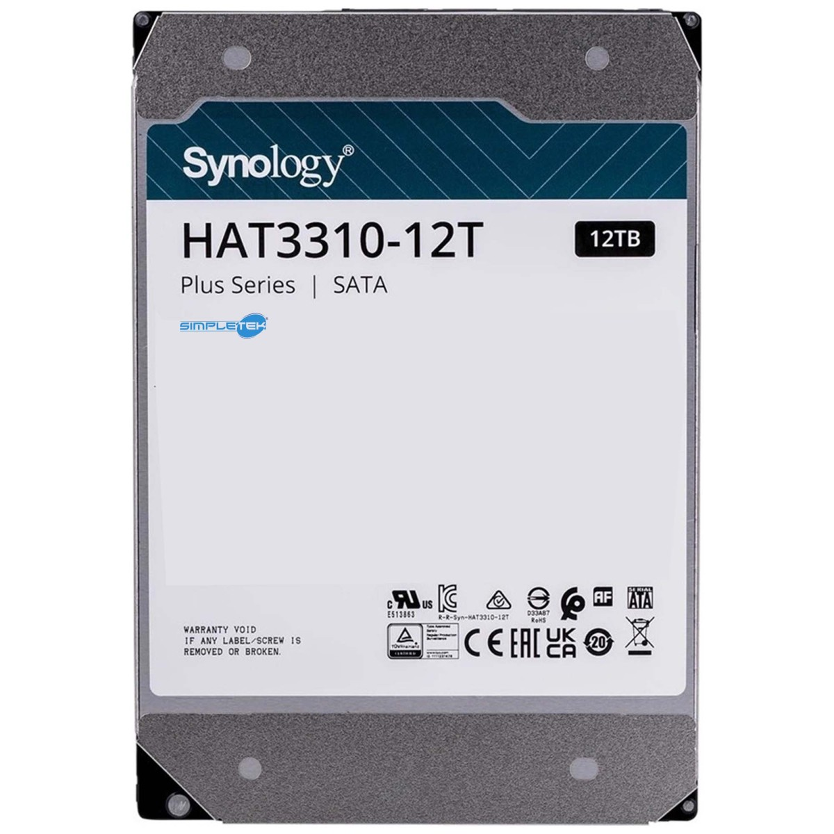 Disque dur SATA Synology HAT3310-12T 12To Plus Series avec certifications.