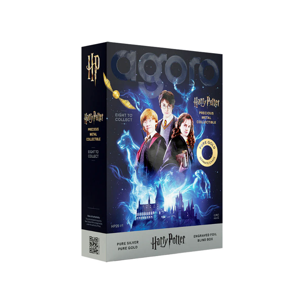 Harry Potter Blindbox mit Charakteren, Schloss Hogwarts und Fabelwesen.