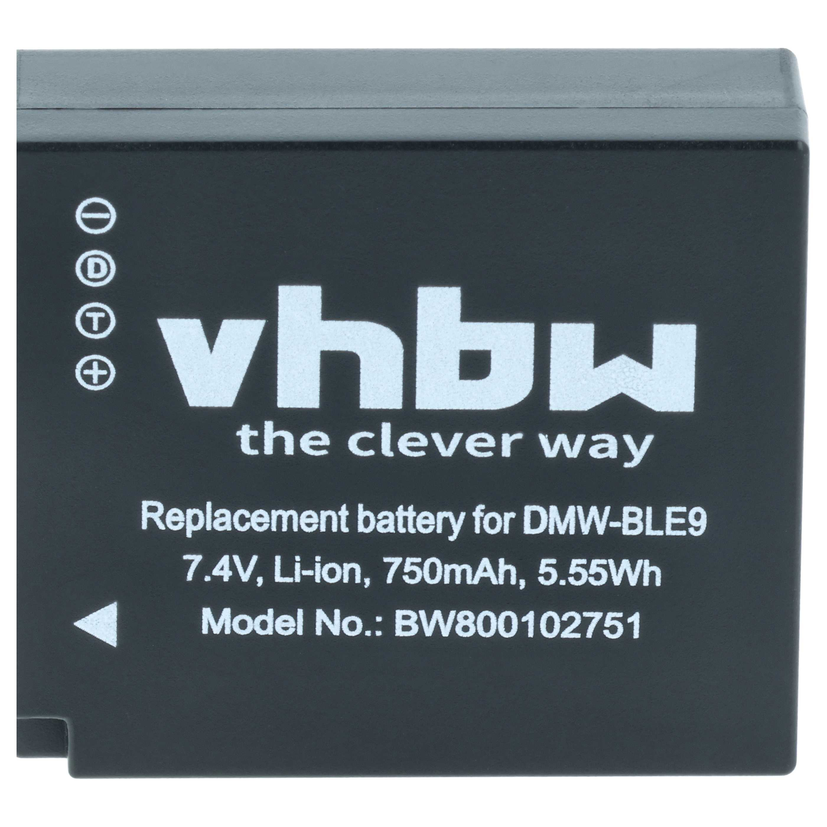 Schwarzer Akku mit weißer Beschriftung, 7.4V, 750mAh.