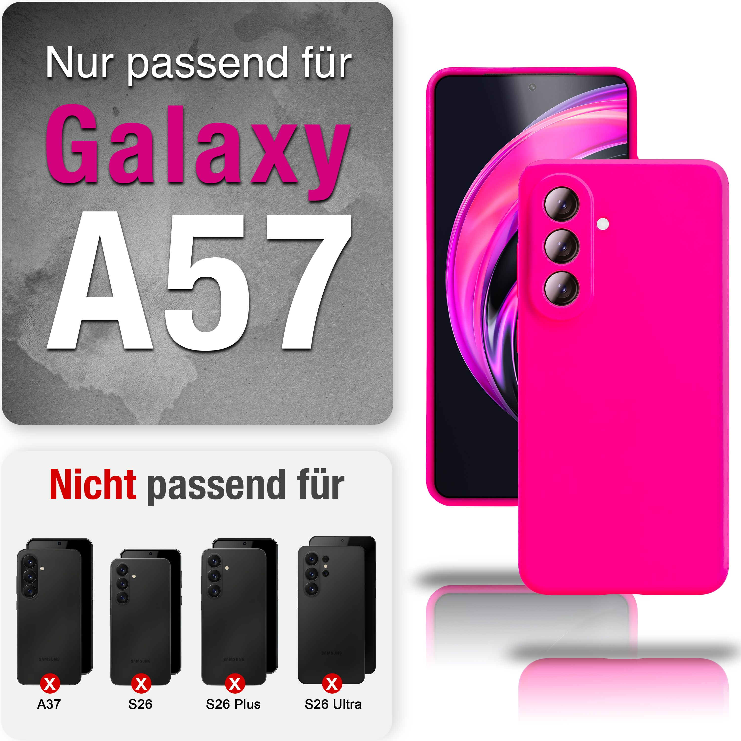 Schwarze Handys Samsungs A37, S26, S26 Plus, S26 Ultra mit rotem X.