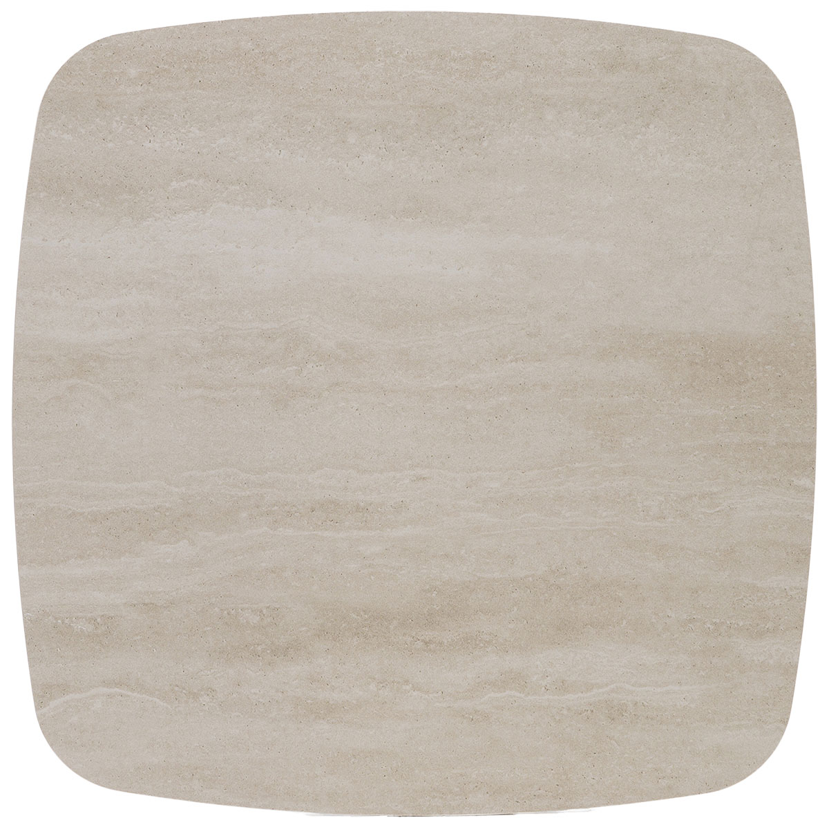 Close-up van een lichtbeige steenplaat met horizontale aders.