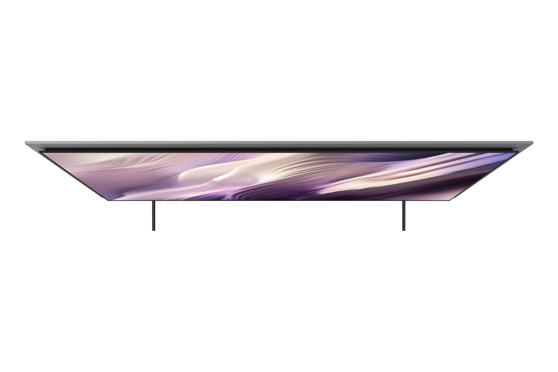 Un televisor gris con una imagen abstracta en la pantalla.