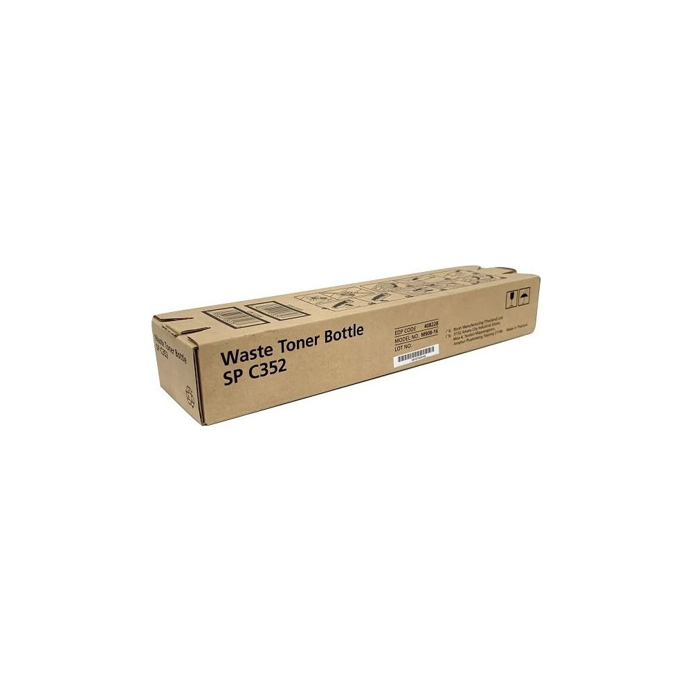Scatola di cartone marrone per bottiglia di toner di scarto, modello SP C352.
