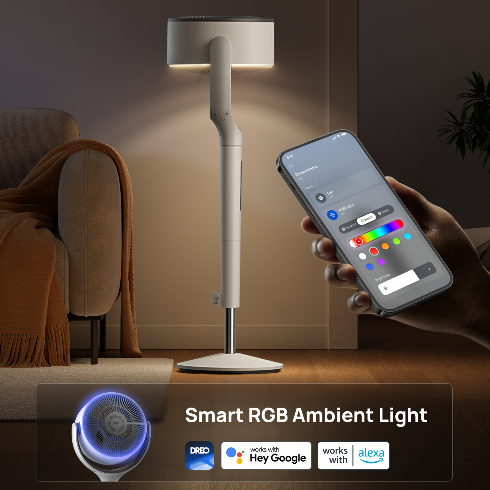Une lumière d'ambiance RVB intelligente contrôlée par application mobile.
