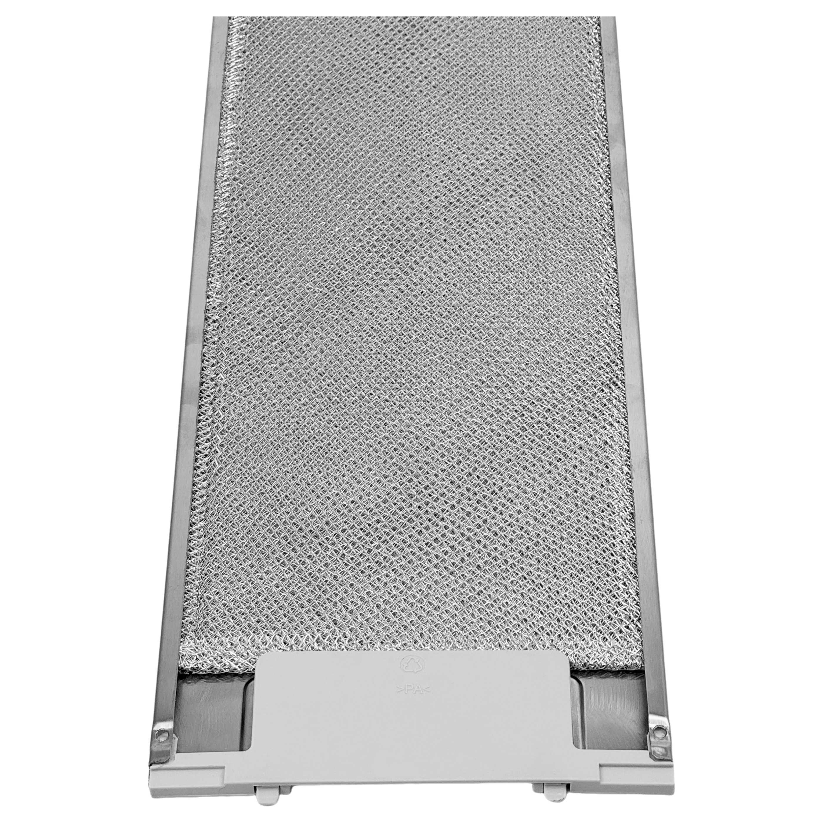 Ein Metallfilter mit feinem Gitter und einem weißen Plastikrahmen.