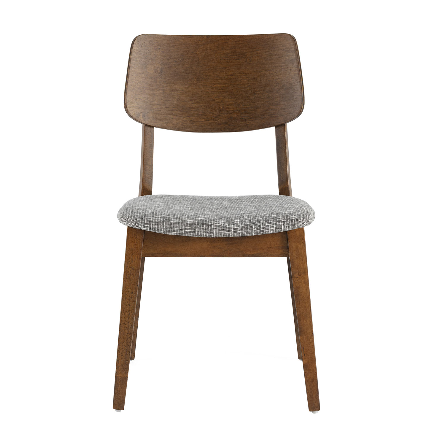 Una silla de madera con asiento y respaldo acolchados.