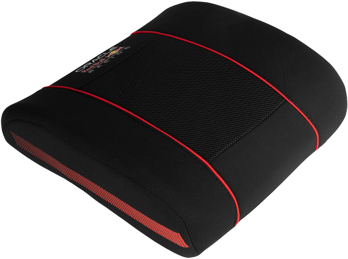 Cuscino nero con bordo rosso e logo Oracle Red Bull Racing.