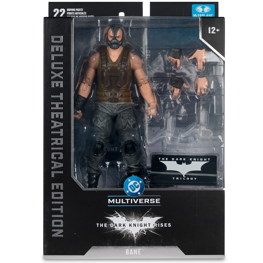 Figura de acción de Bane en caja con manos intercambiables.