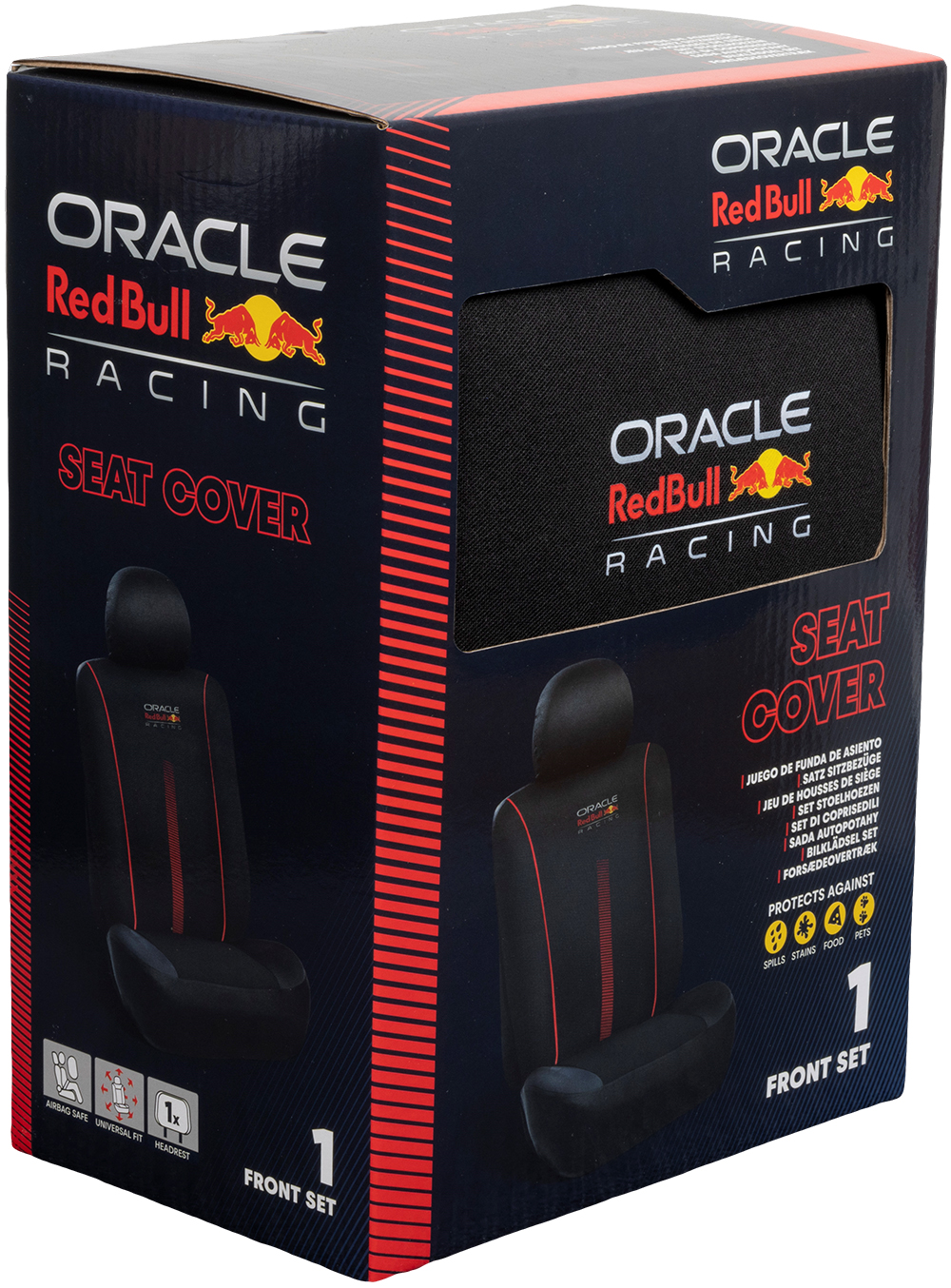Scatola per coprisedile con logo Oracle Red Bull Racing.