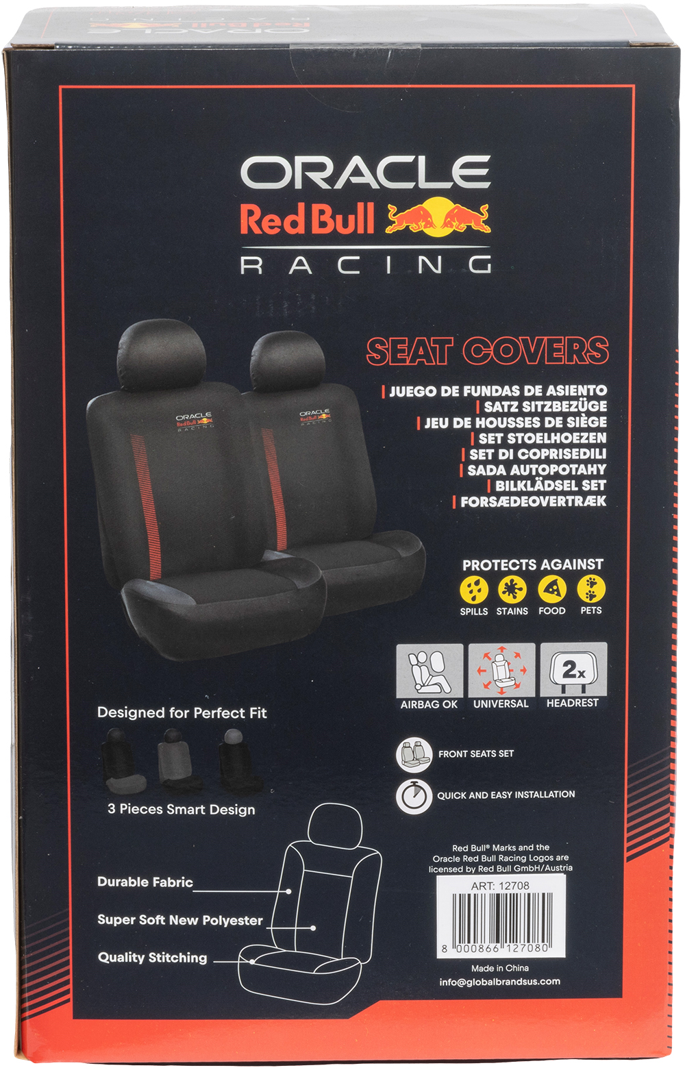 Confezione coprisedili auto Oracle Red Bull Racing.