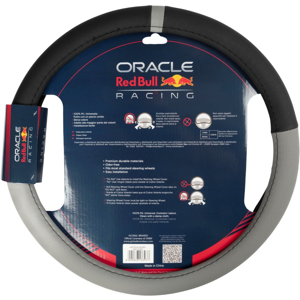 Coprivolante Oracle Red Bull Racing, 100% PU, universale, grigio e nero.