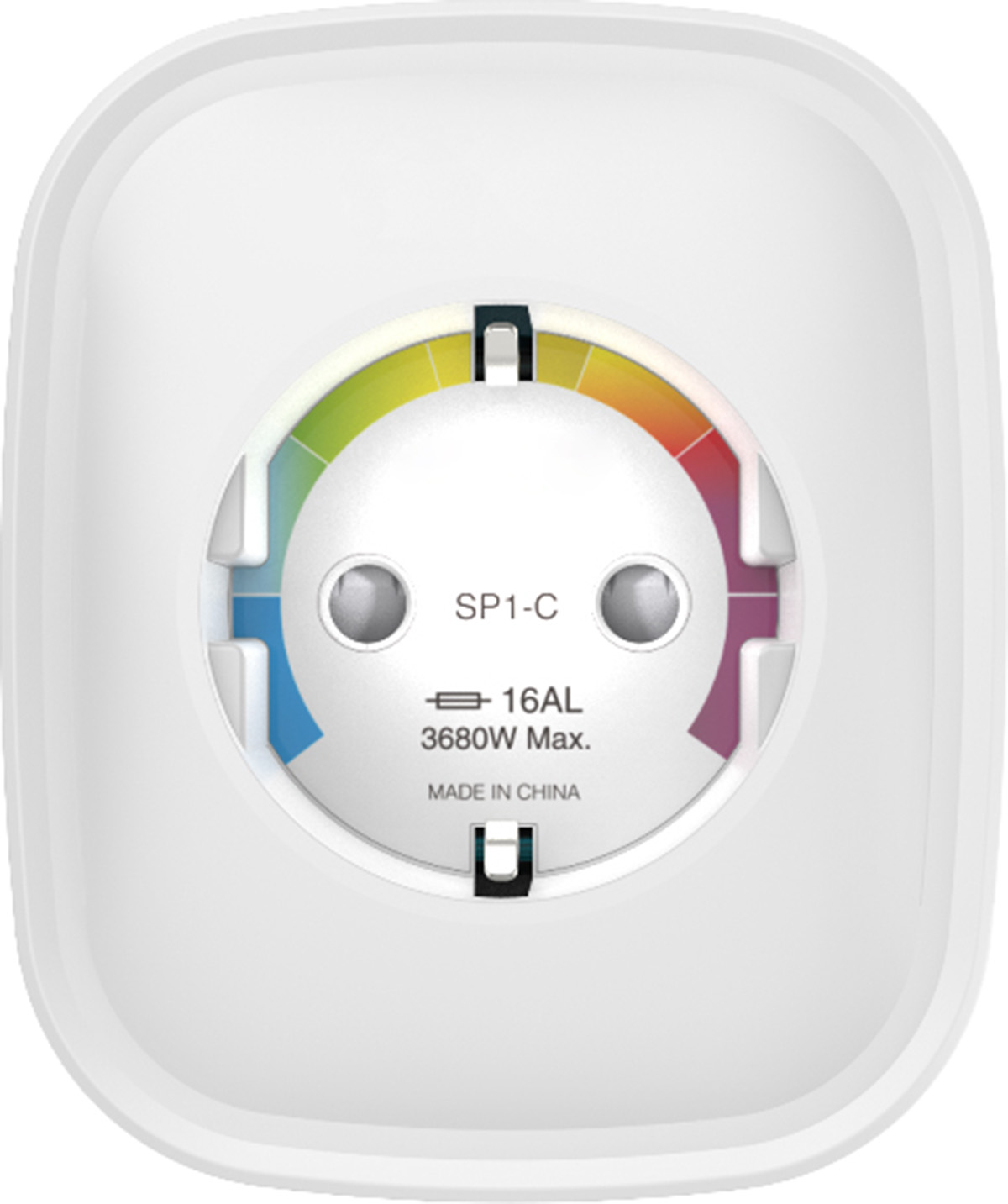 Biaa wtyczka smart z kolorowym piercieniem LED, SP1-C, 16A, 3680W.