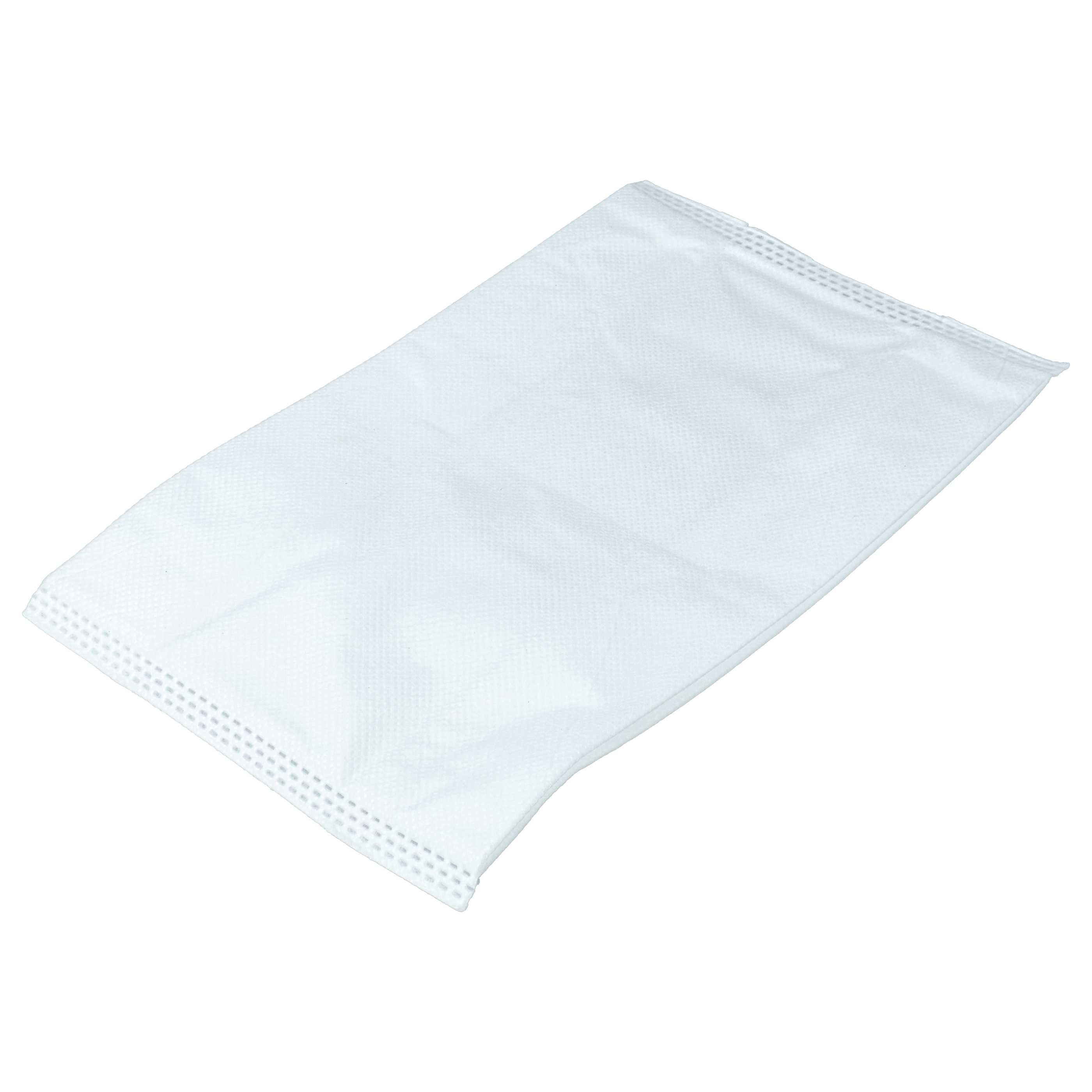 Eine weiße, rechteckige Stoffmaske mit perforierten Rändern liegt auf weißem Untergrund.