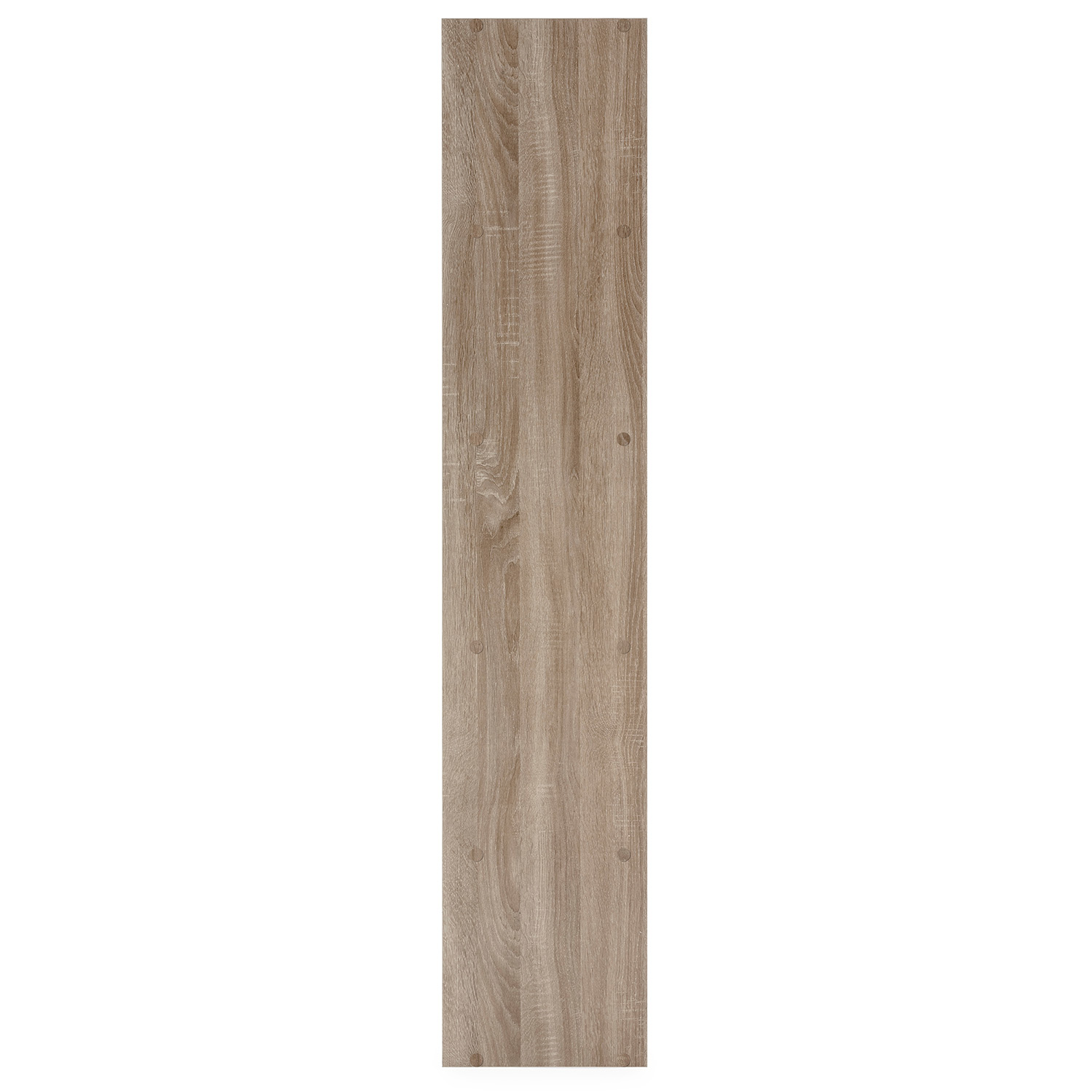 Una tabla vertical de madera clara con veta.