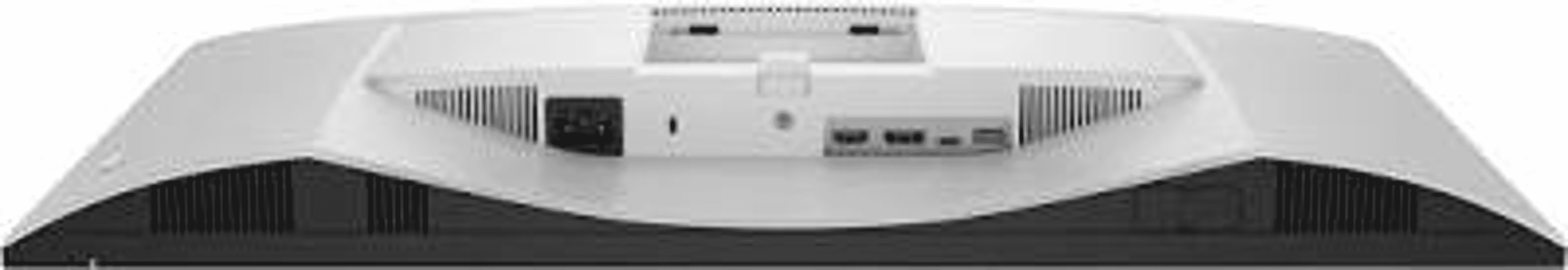 Rear view of a monitor showing ports and ventilation slots.