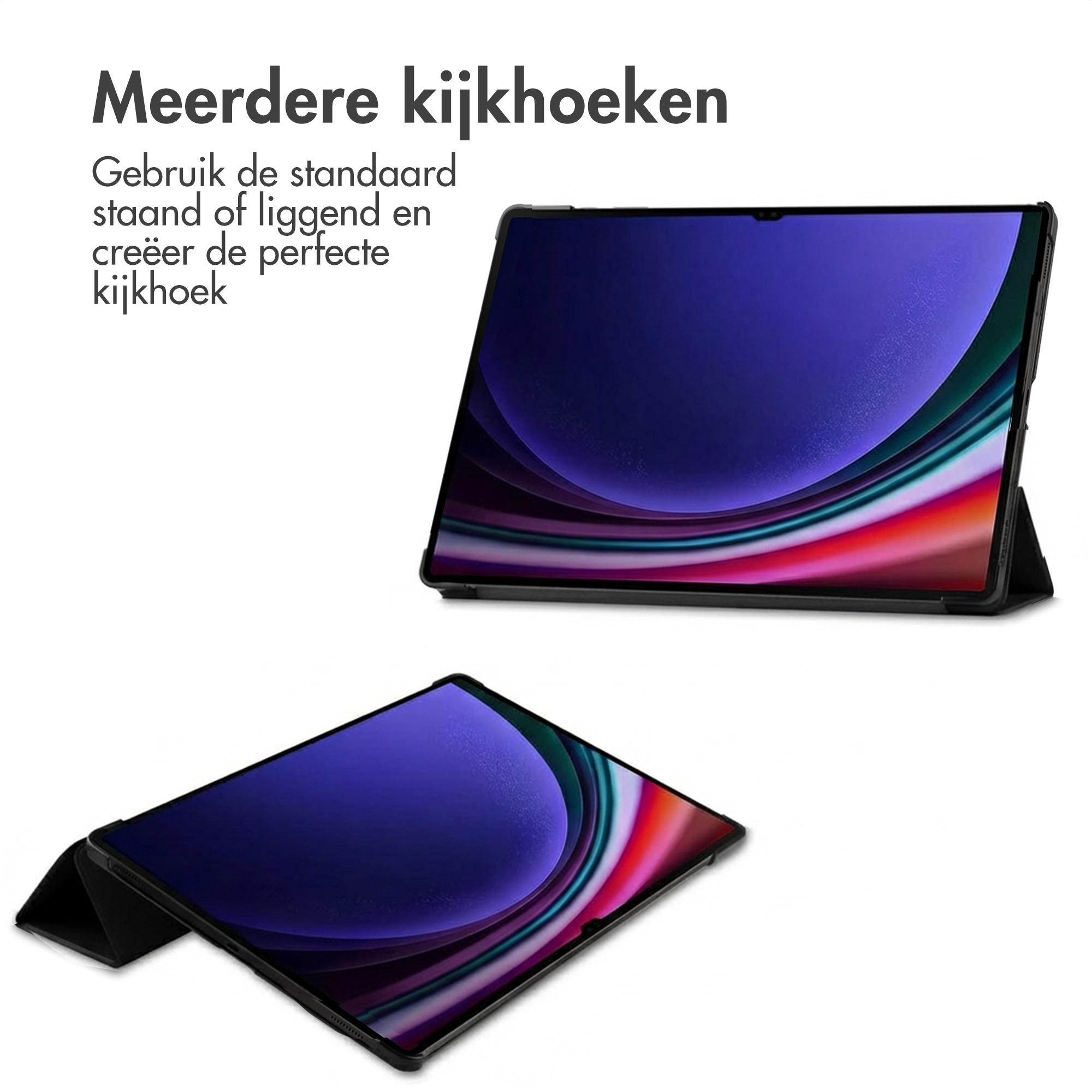 Two tablets in protective cases shown from different angles.