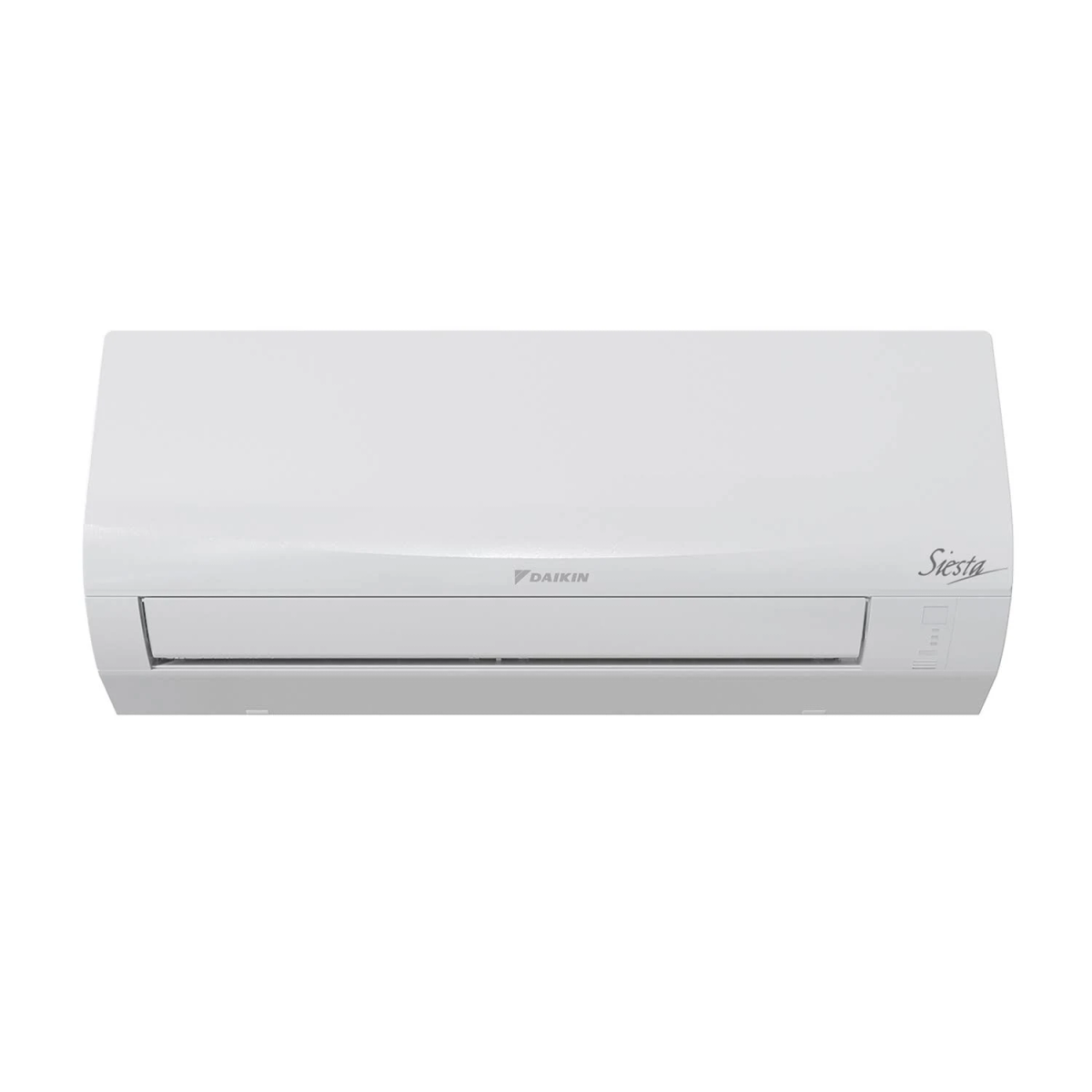Beyaz bir Daikin Siesta klima iç ünite izole edilmiştir.