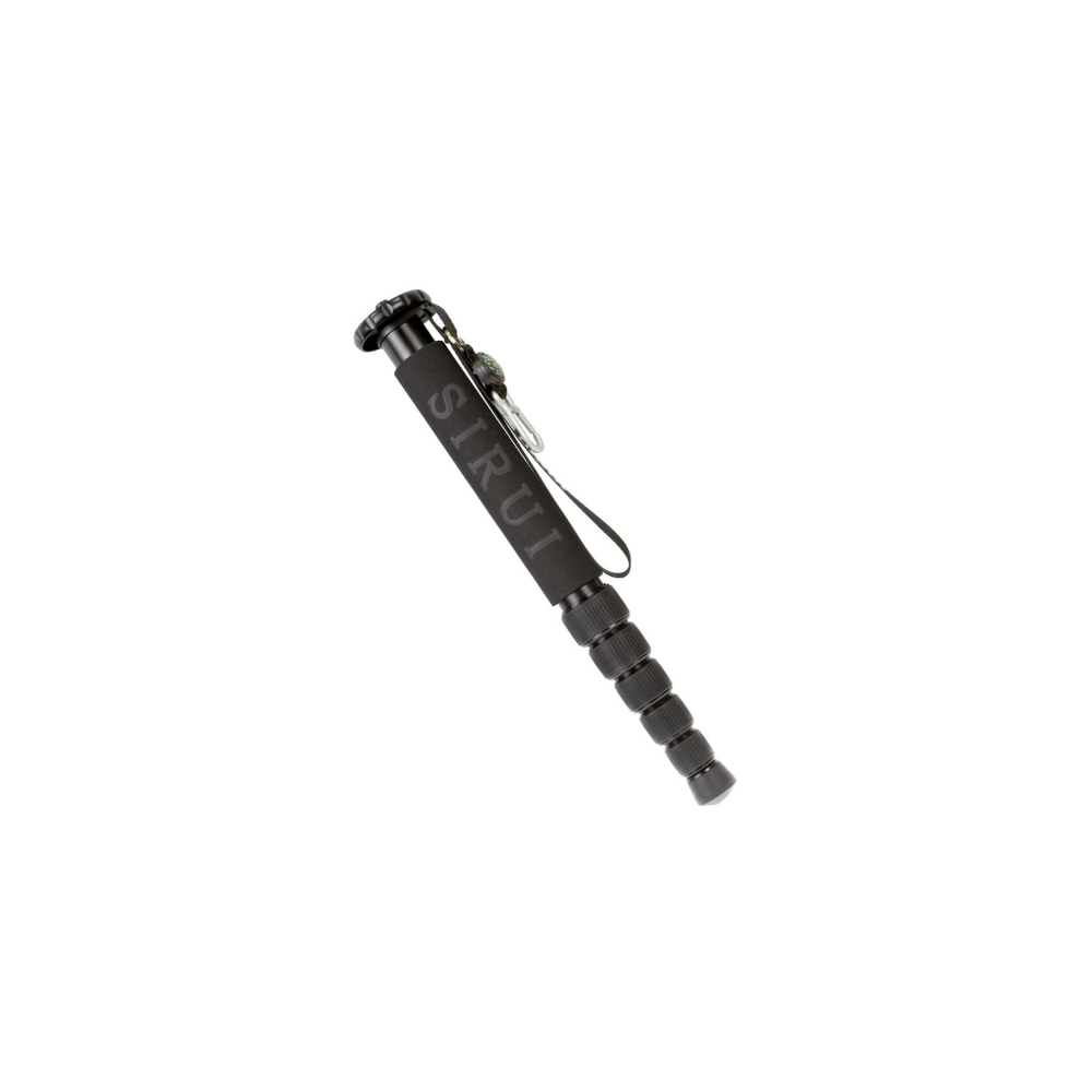 Black monopod with SIRUI logo and a small compass attached.