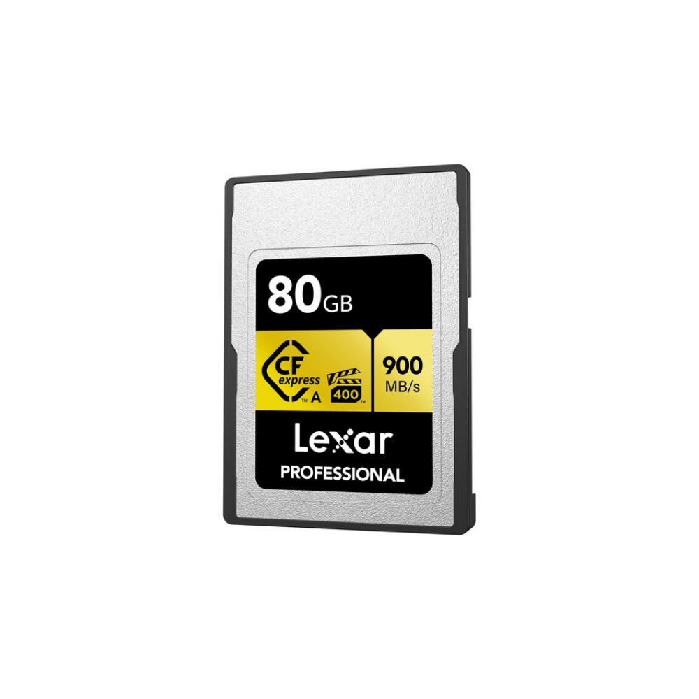 Lexar 80GB CFexpress 400 Type A memory card with 900 MB/s speed.