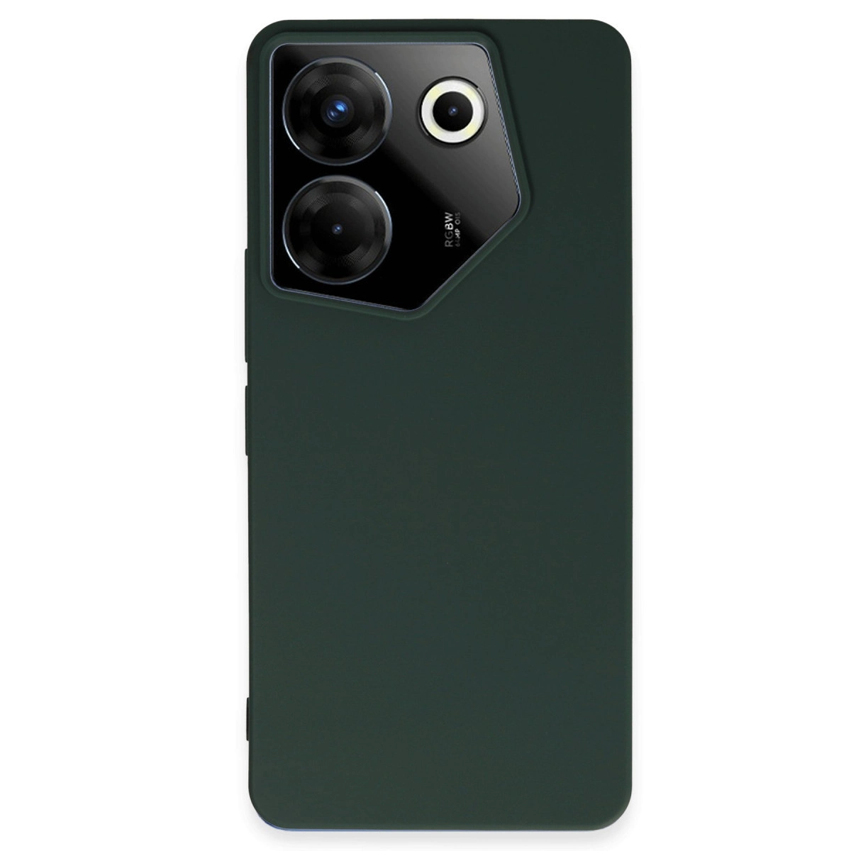INTERFLEX Tecno Camon 20 Pro 5G Uyumlu First Silikon Telefon Kılıfı Koyu Yeşil
