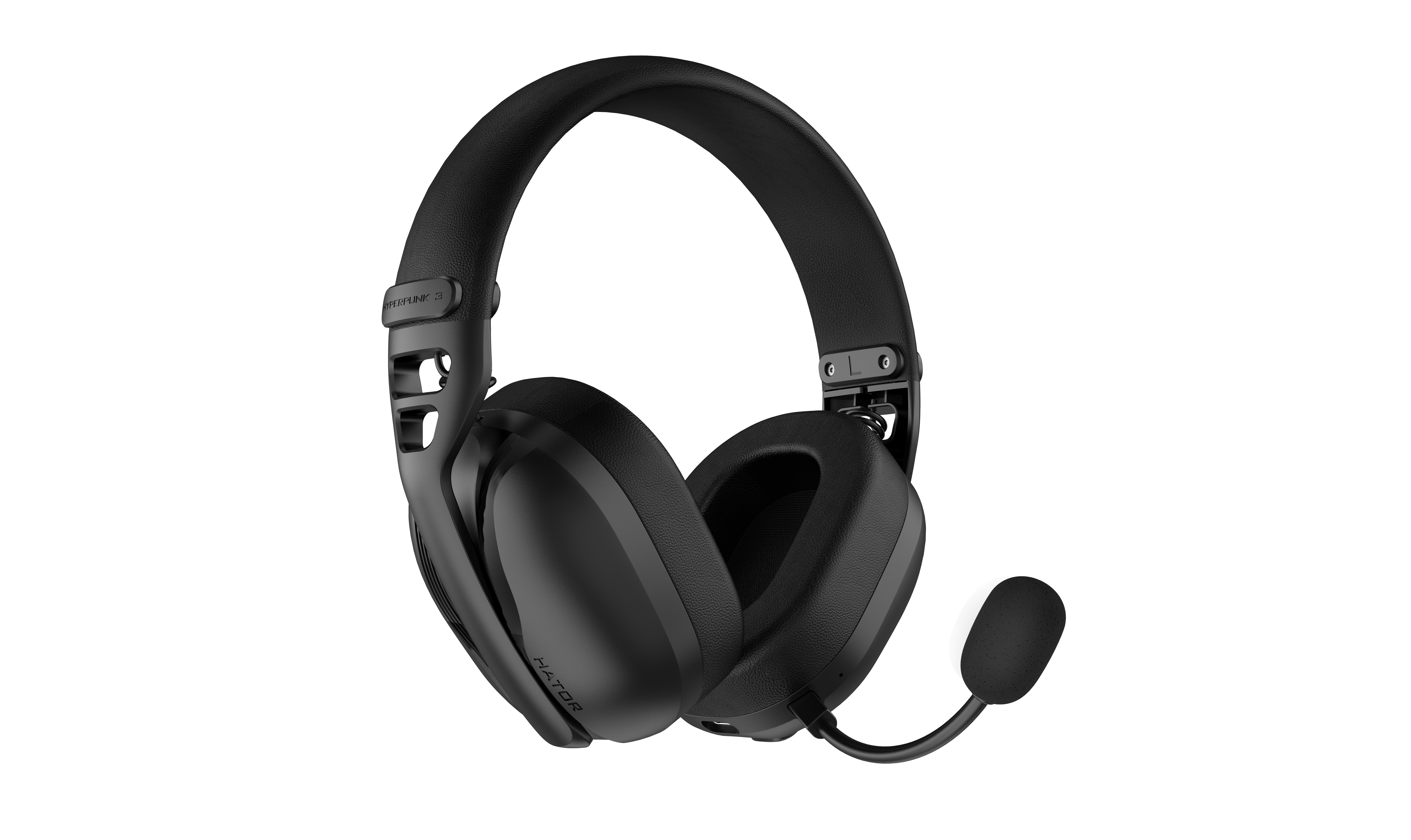 Casque supra-auriculaire noir avec microphone et coussinets.