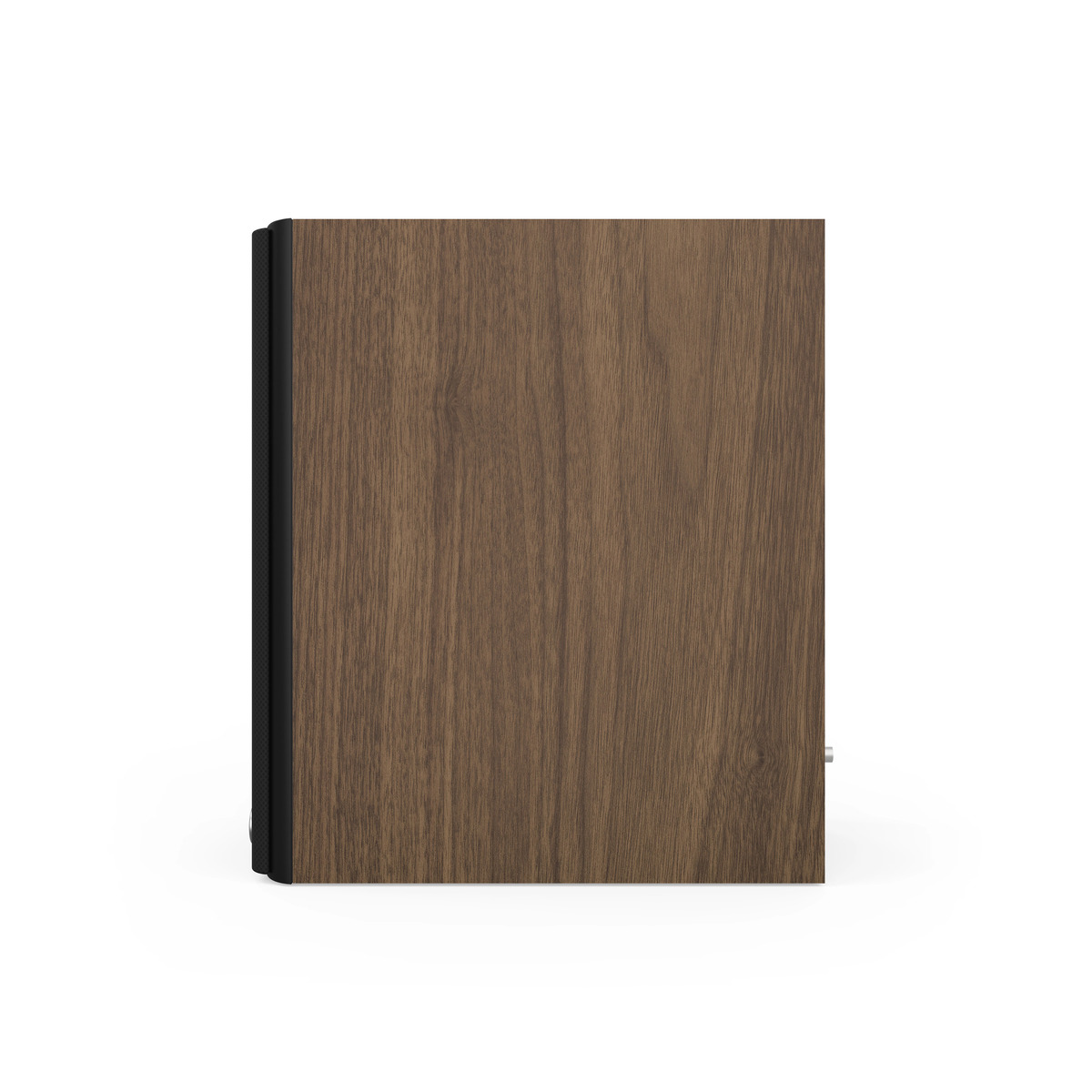 Holzmaserung Lautsprechergehäuse mit schwarzem Rand, schmal.