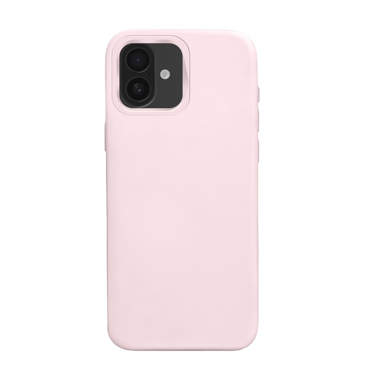 Una custodia rosa per telefono con ritaglio per due fotocamere.