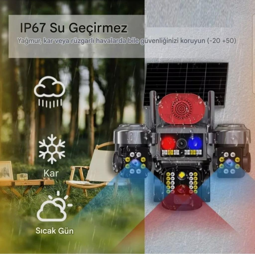 IP67 su geçirmez cihaz güneş panelli, her hava koşuluna dayanıklı.