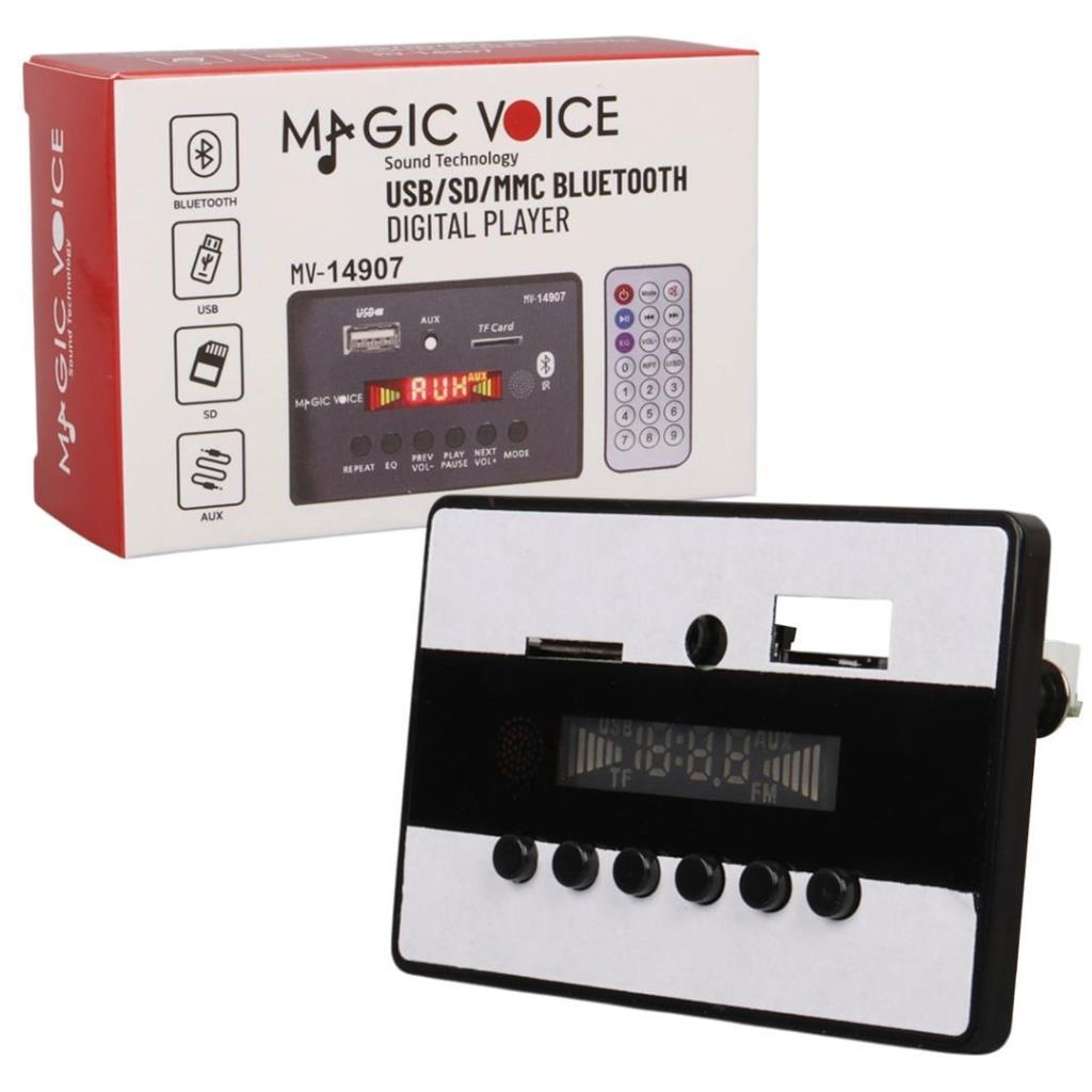 MAGICVOICE MV-14907 USB-SD-AUX-Bluetooth Kumandalı Ekranlı Oto