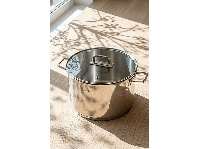 ACAR Karat 30 cm Çelik GRG-10004 Derin Tencere Gri