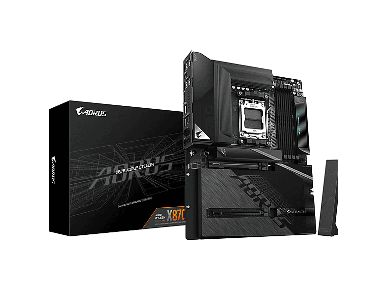 GIGABYTE Aorus Stealth AM5 Motherboard, , PCIe 5.0, Wi - Fi 7, USB4 AMD X870 DDR5 ATX Anakart