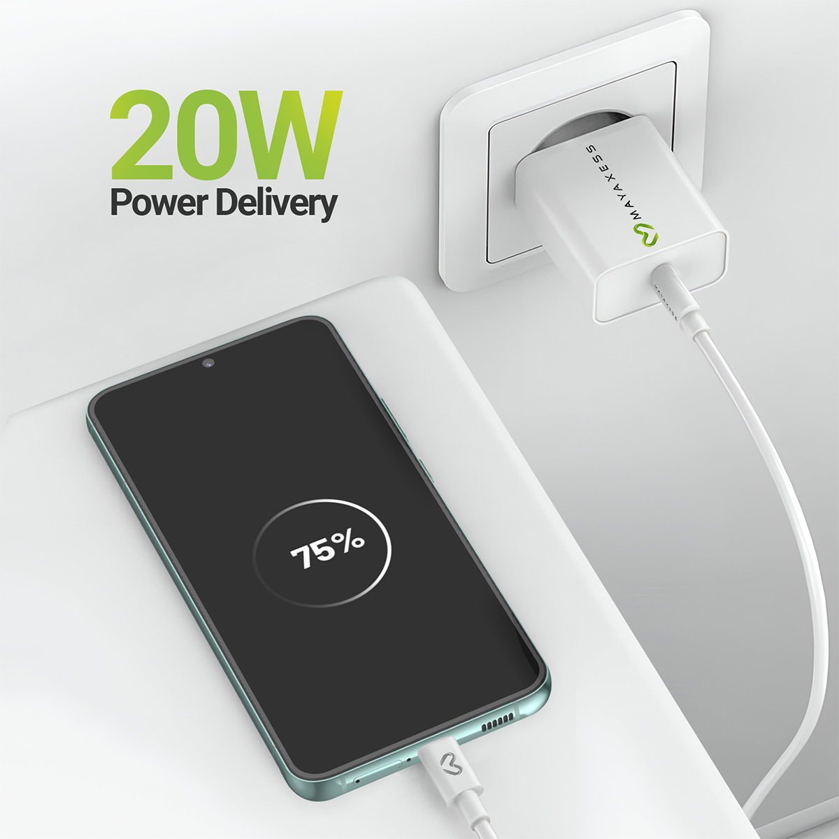 Uno smartphone si carica con 20W di Power Delivery.