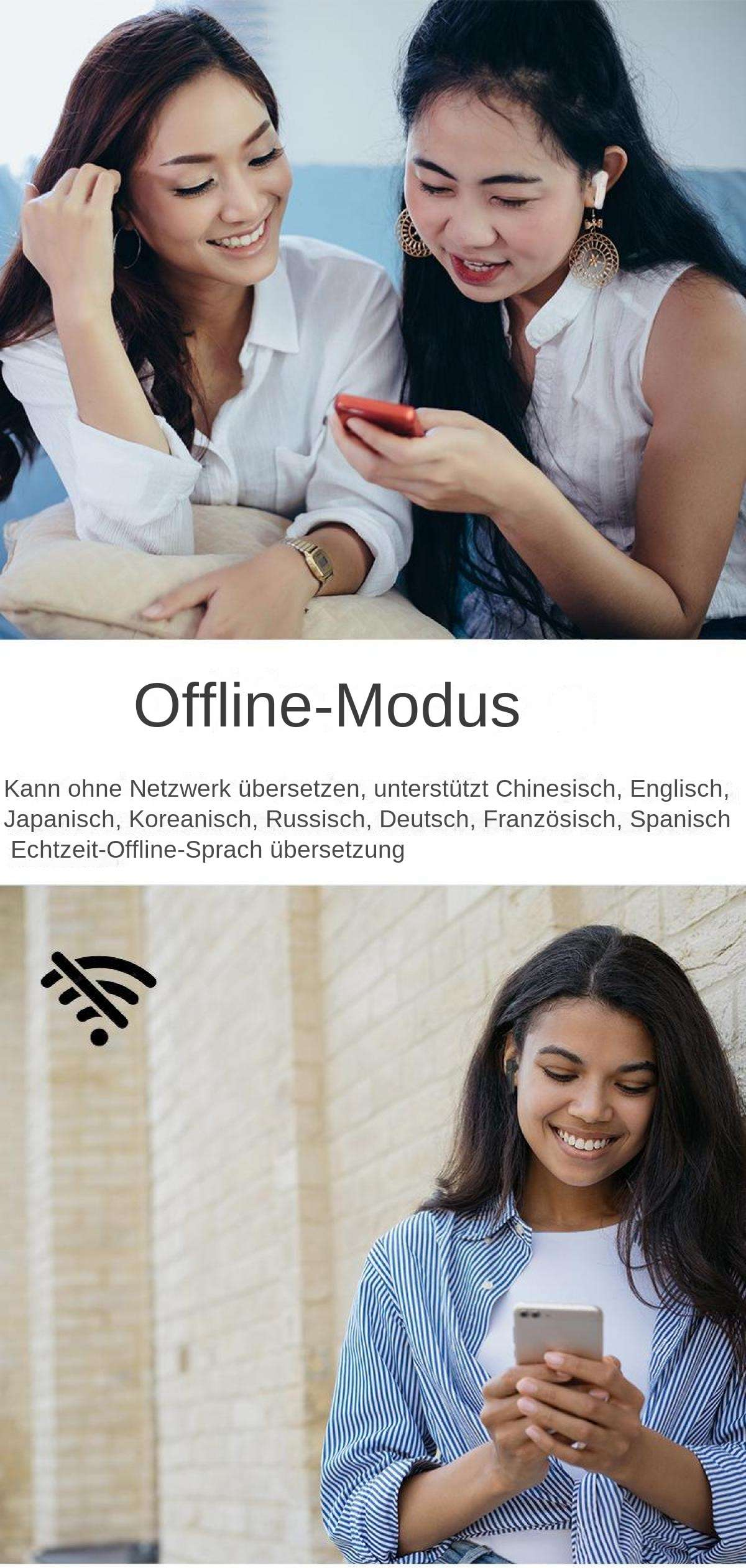 Zwei Frauen blicken auf ein Smartphone, das eine von ihnen hält.