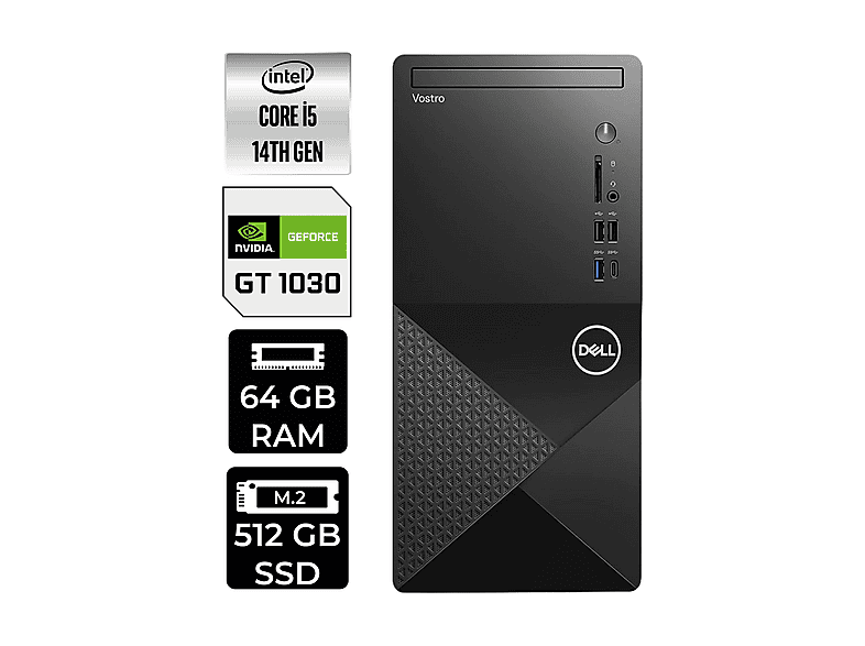 DELL Vostro 3030MT GT1030 4GB N6014VDT3030MTP433 PER4 Bellek Intel