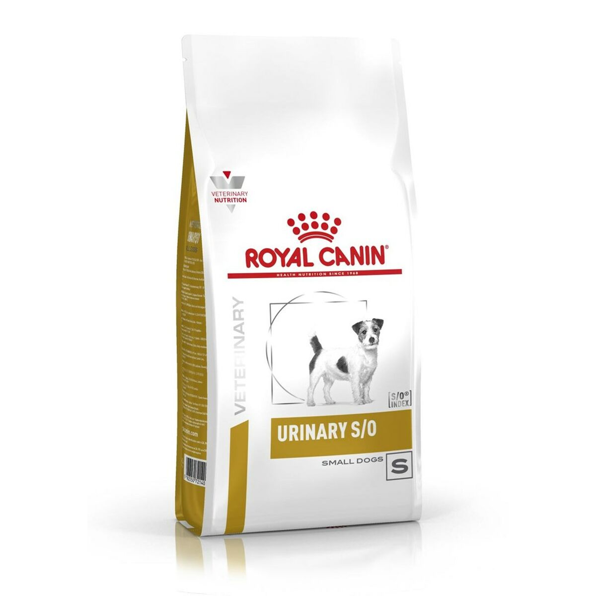 Torba karmy dla psów Royal Canin Urinary S/O dla małych psów. Biała torba.