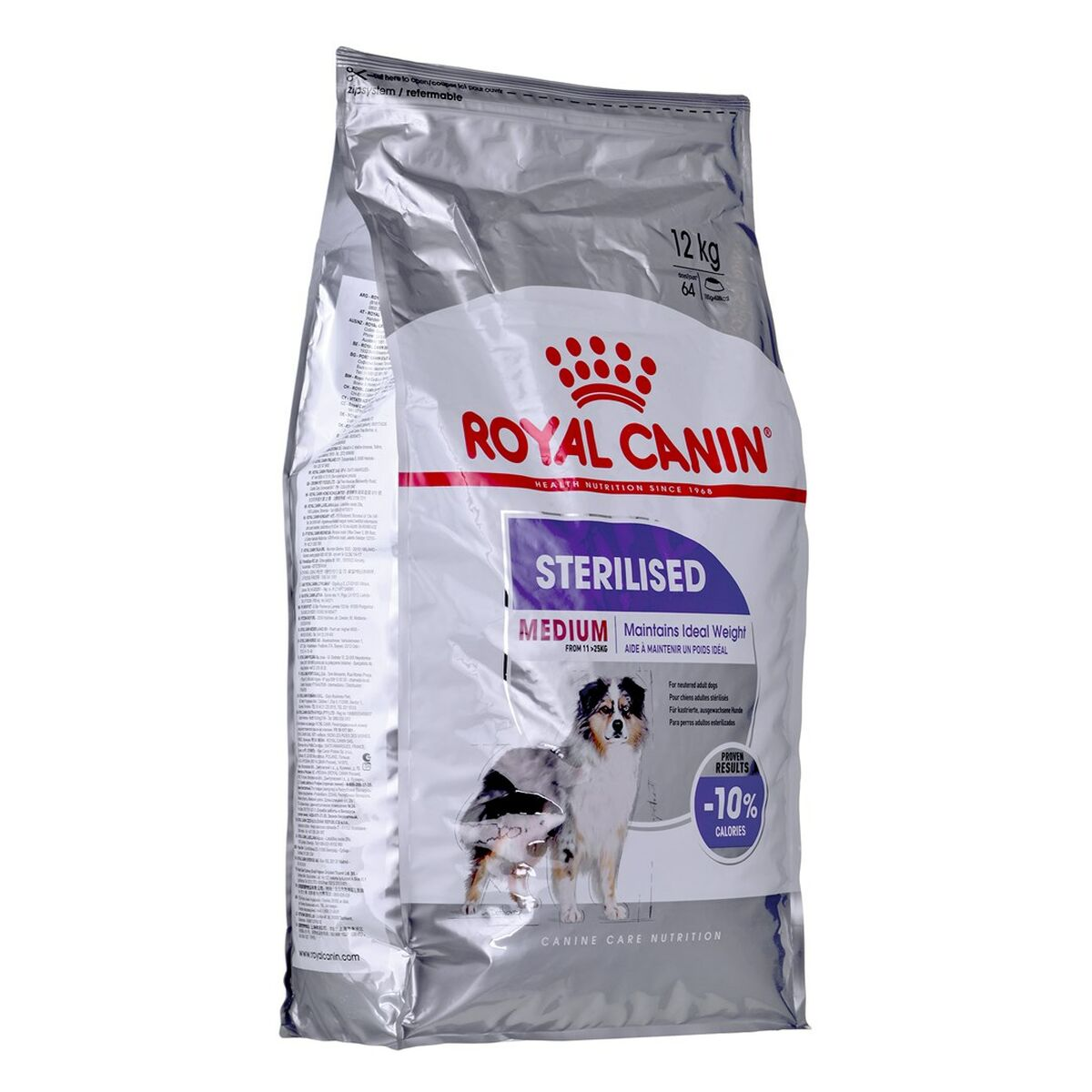Worek 12 kg karmy Royal Canin dla wysterylizowanych psów średnich.