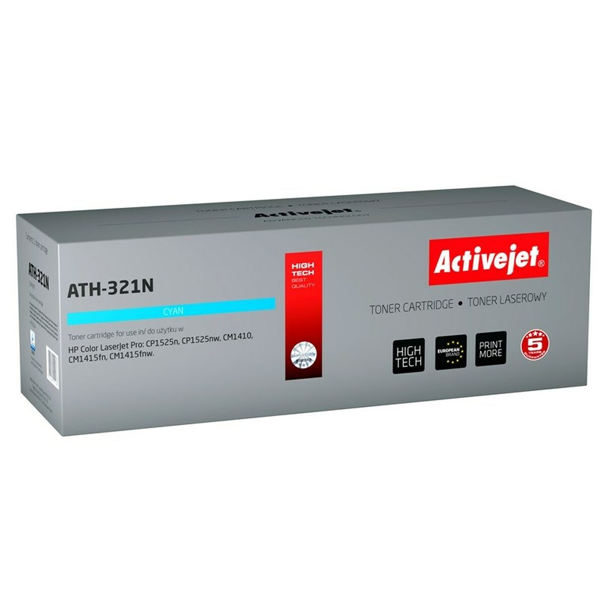 Niebieski wkład Activejet ATH-321N do drukarek HP LaserJet Pro.