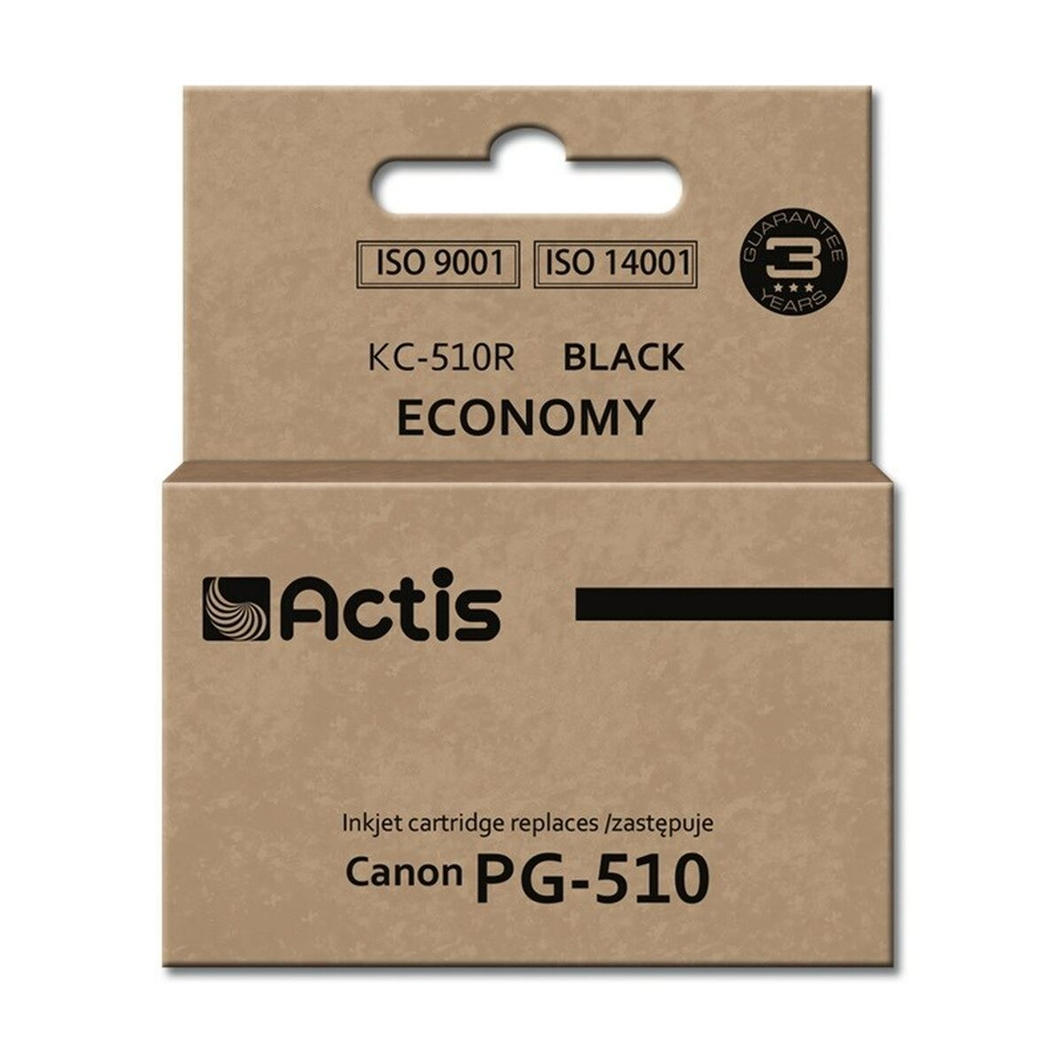Pudełko wkładu atramentowego Actis KC-510R CZARNY EKONOMICZNY, zamiennik Canon PG-510.