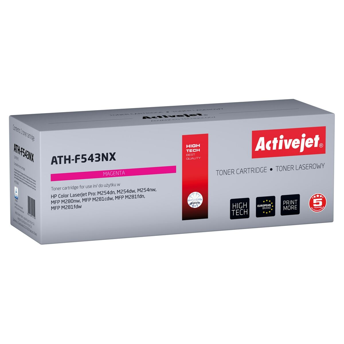 Toner Activejet ATH-F543NX magenta do drukarek HP LaserJet Pro.
