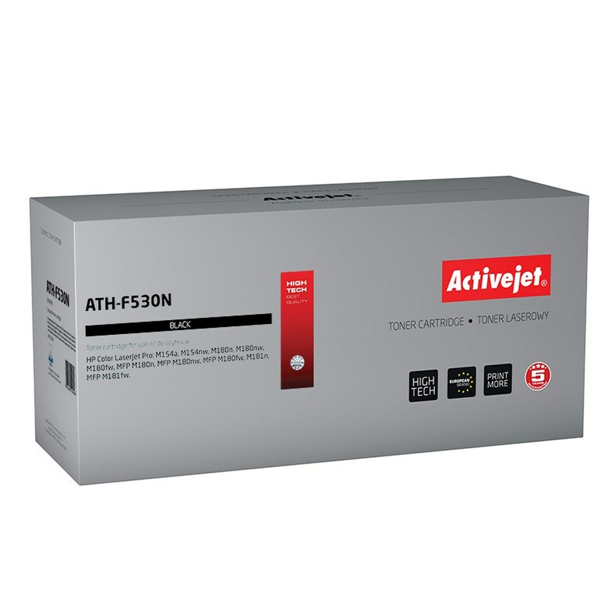 Confezione di un toner nero Activejet ATH-F530N per HP LaserJet Pro.