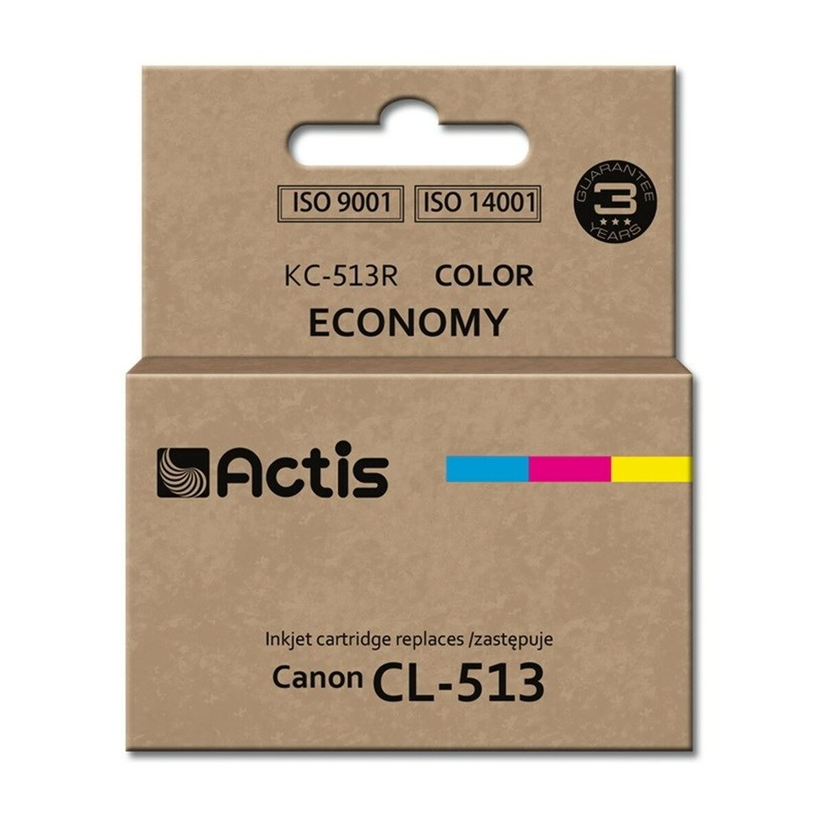Pudełko kartonowe na ekonomiczny wkład atramentowy Actis KC-513R, zamiennik Canon CL-513.